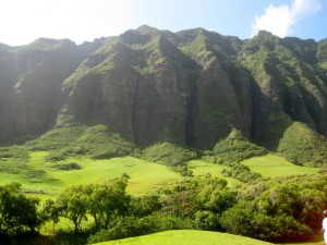 Kualoa Ranch Mountains in Hawaii