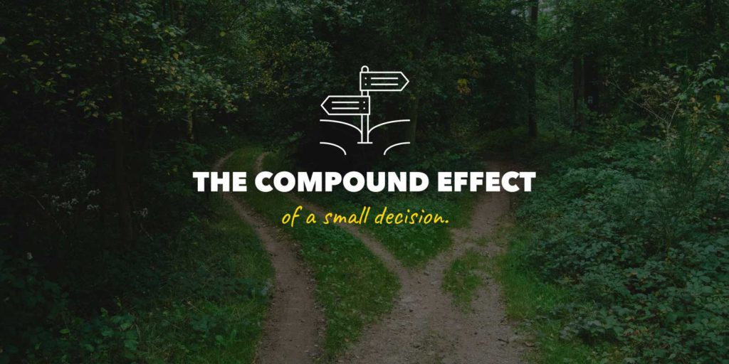 The Compound Effect of Small Decisions. Decision icon by Becris from the Noun Project